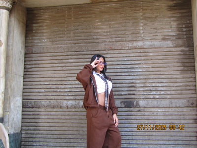 Brown sweatset (jacket)